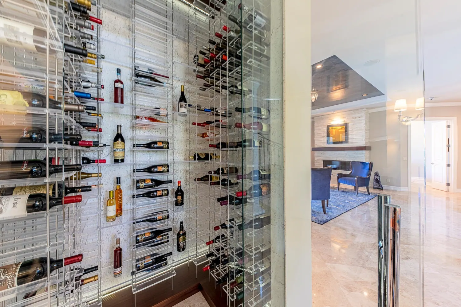 Wine room, A Real Dream On The Intracoastal by Kathryn Interiors