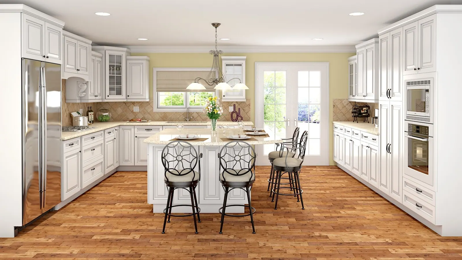 Traditional Kitchen in White