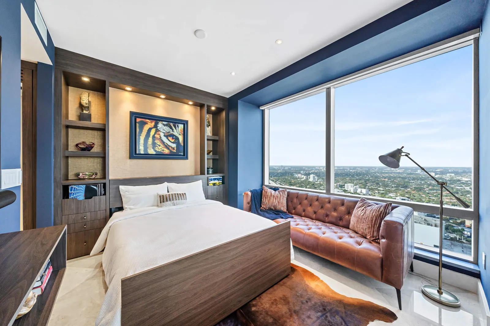 Sky-High Brickell Condo, Den by Kathryn Interiors