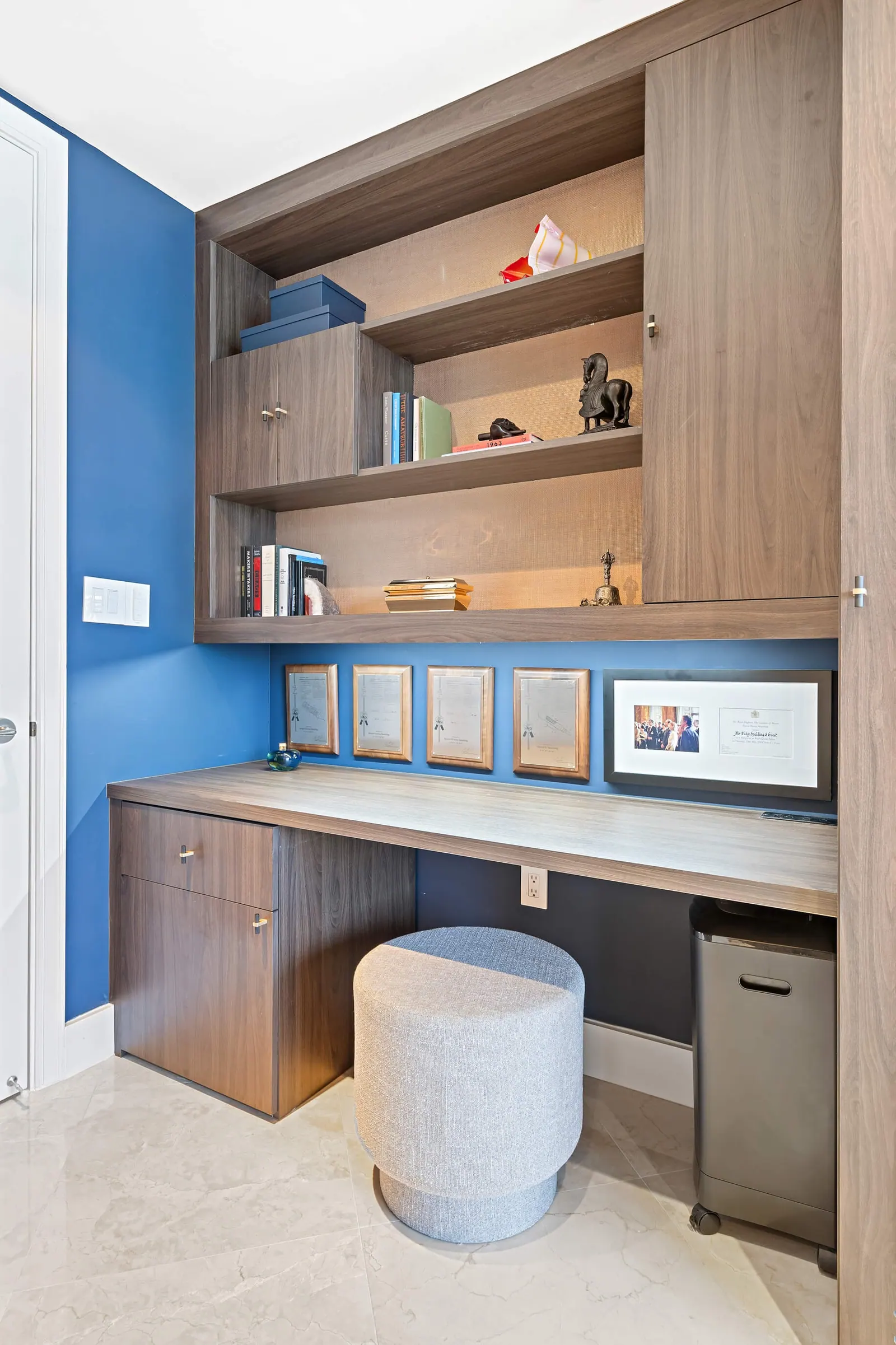 Sky-High Brickell Condo, Home office by Kathryn Interiors