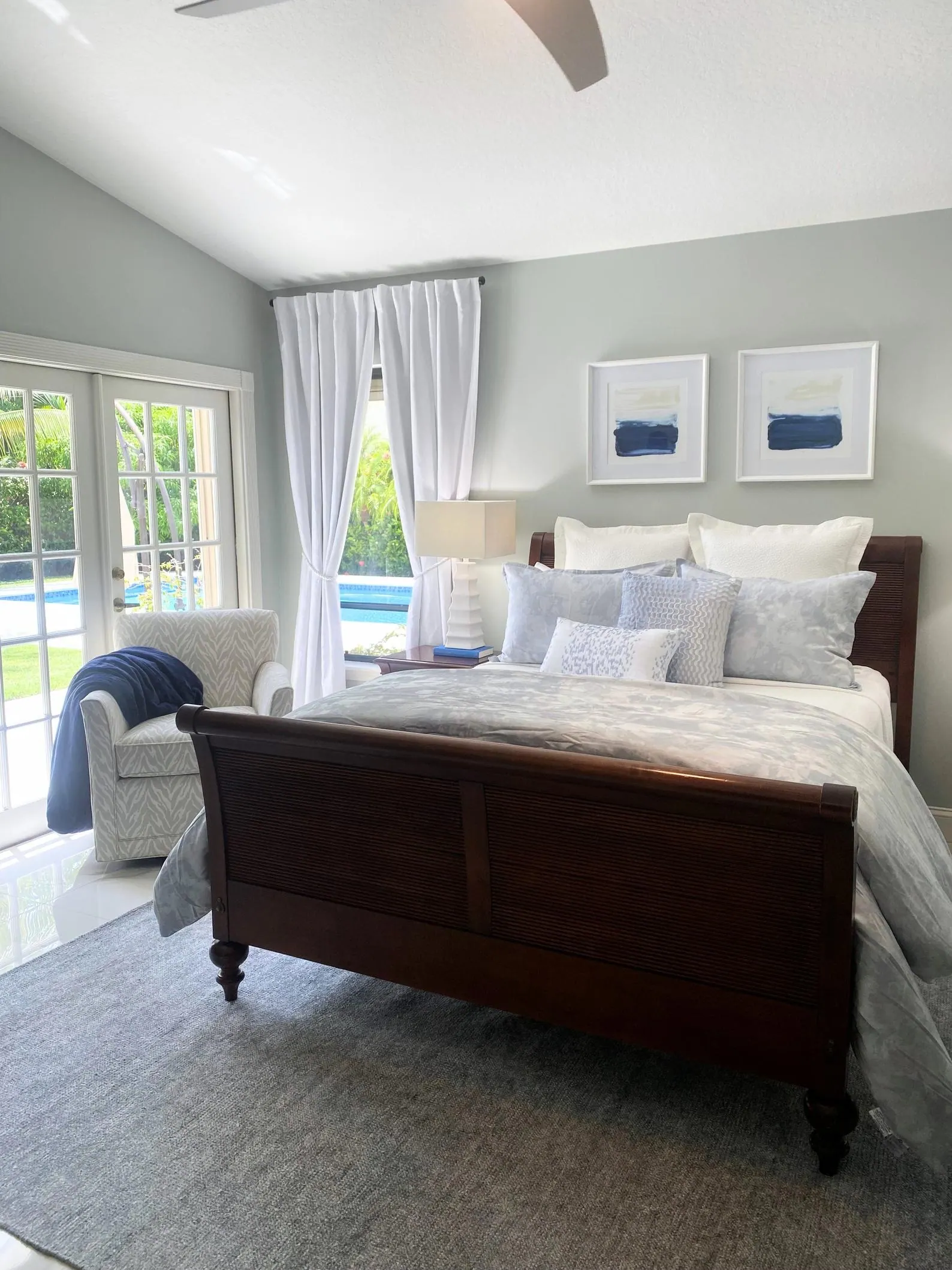 Coral Gables Family Home, Primary bedroom by Kathryn Interiors