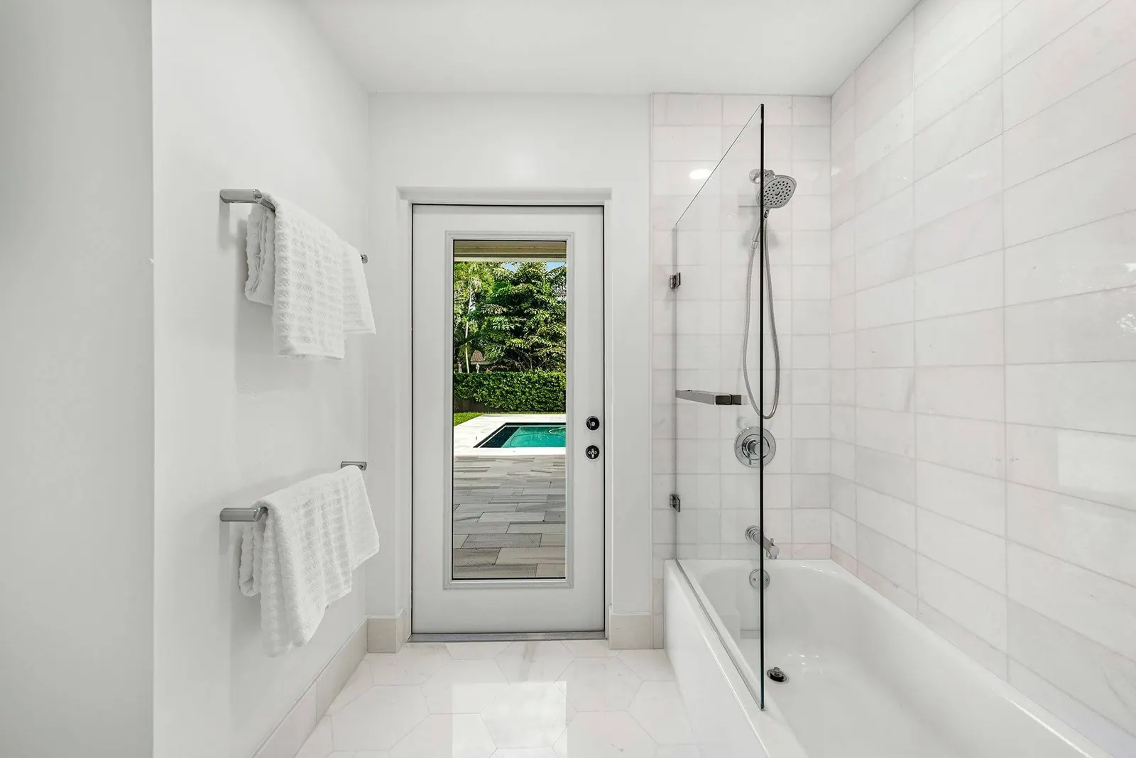 Cabana bath, Modernized Cabana Bath by Kathryn Interiors