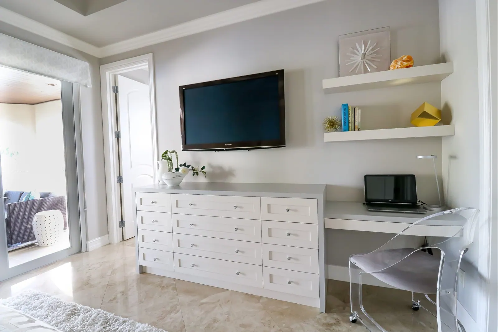 A Real Dream On The Intracoastal, Dresser and desk by Kathryn Interiors