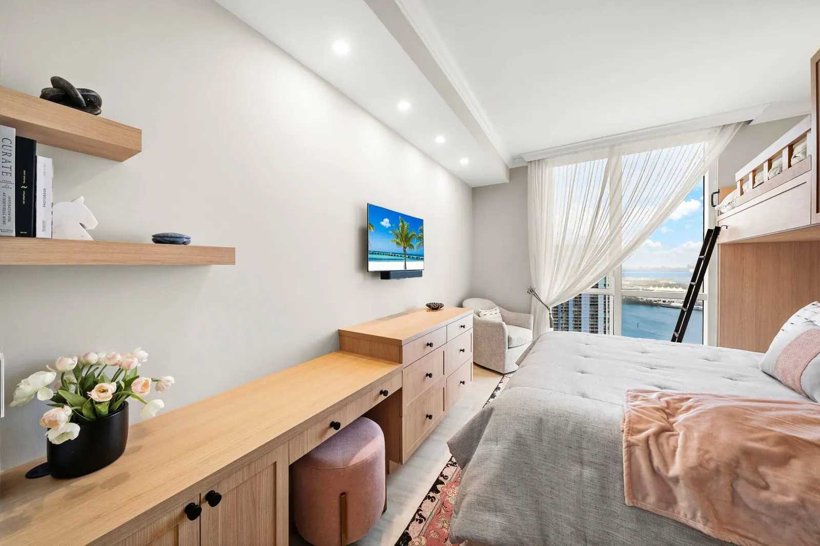 Luxury Waterfront Condo, Bedroom by Kathryn Interiors