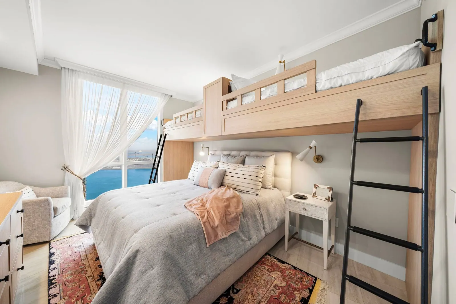 Luxury Waterfront Condo, Bedroom by Kathryn Interiors