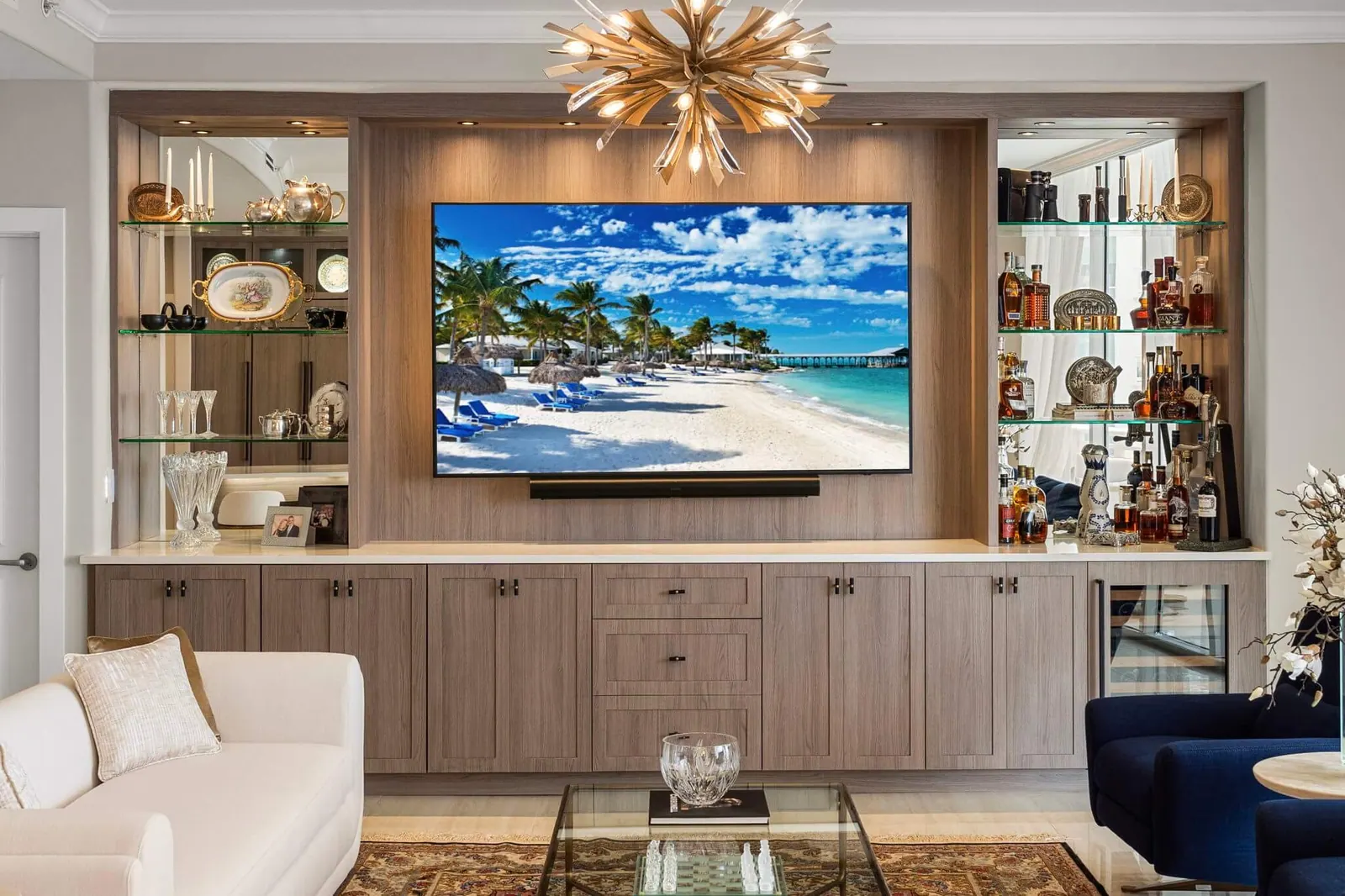 A living room by Kathryn Interiors