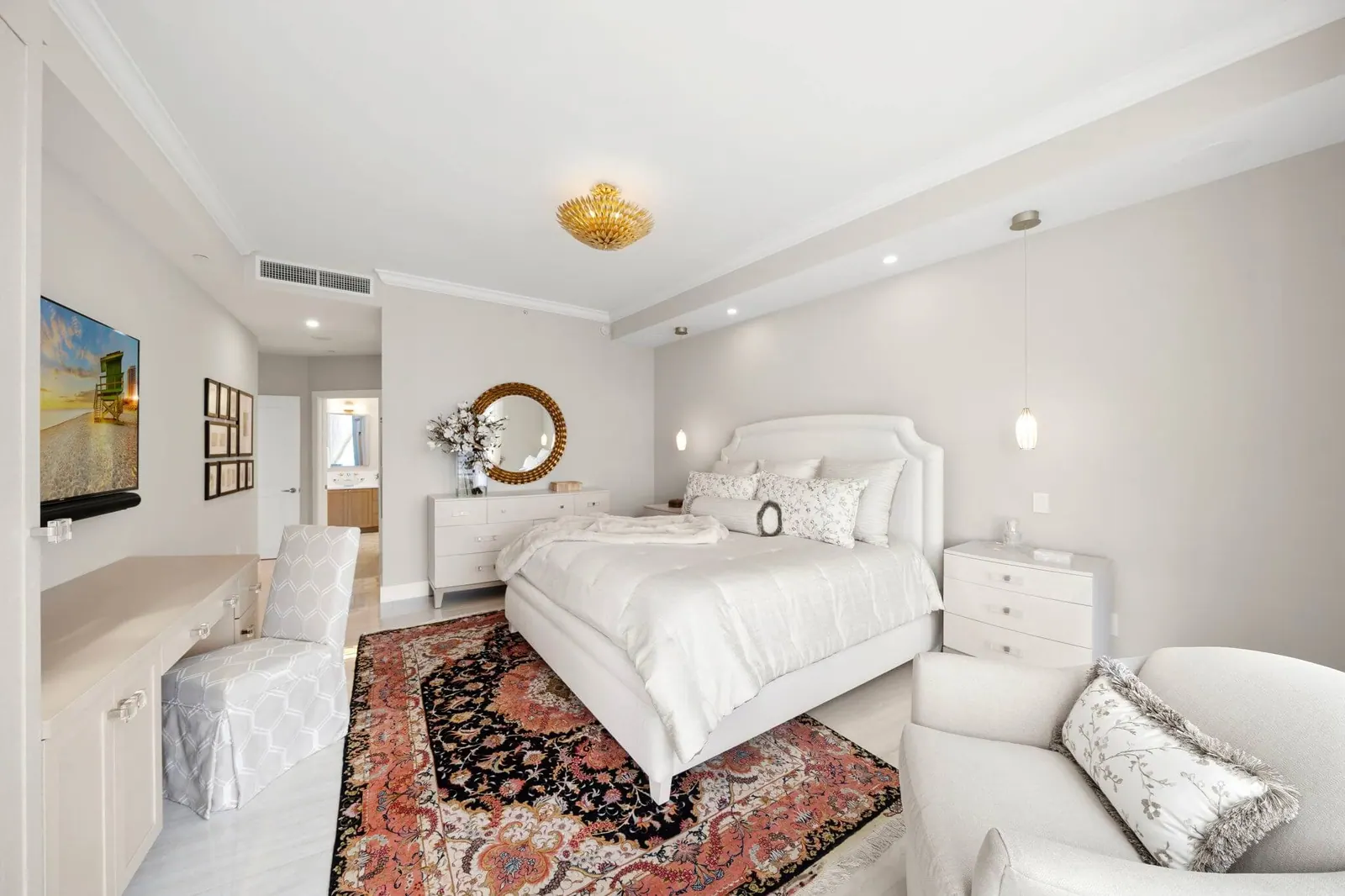 Luxury Waterfront Condo, Primary bedroom by Kathryn Interiors