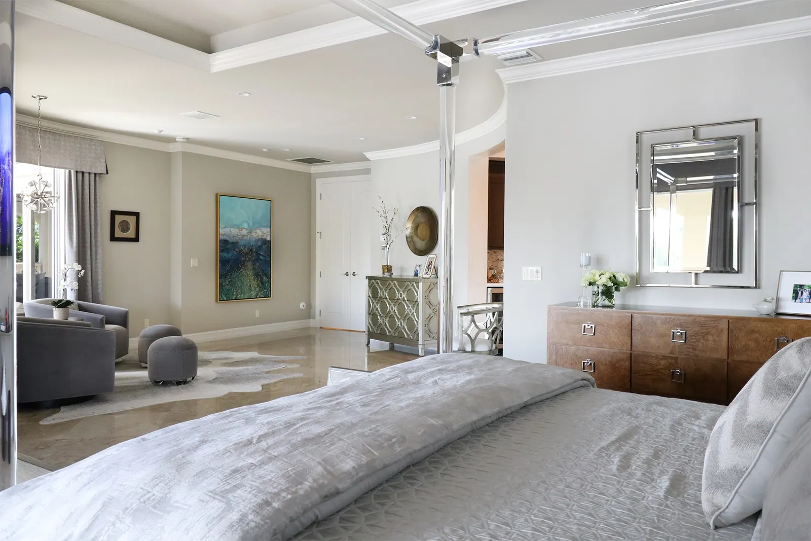 A Real Dream On The Intracoastal, Bedroom by Kathryn Interiors