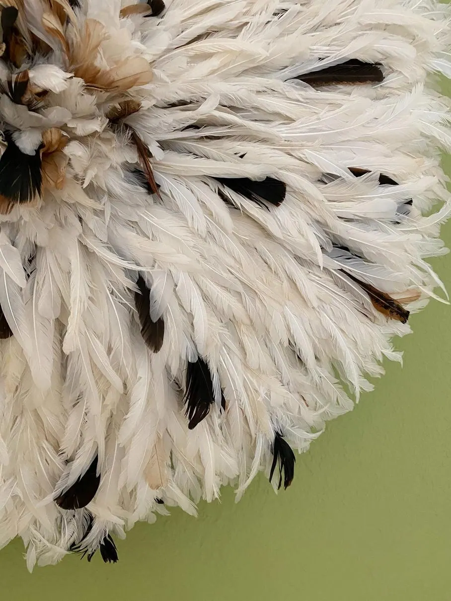A feather wall piece, a detail from a Kathryn Interiors project