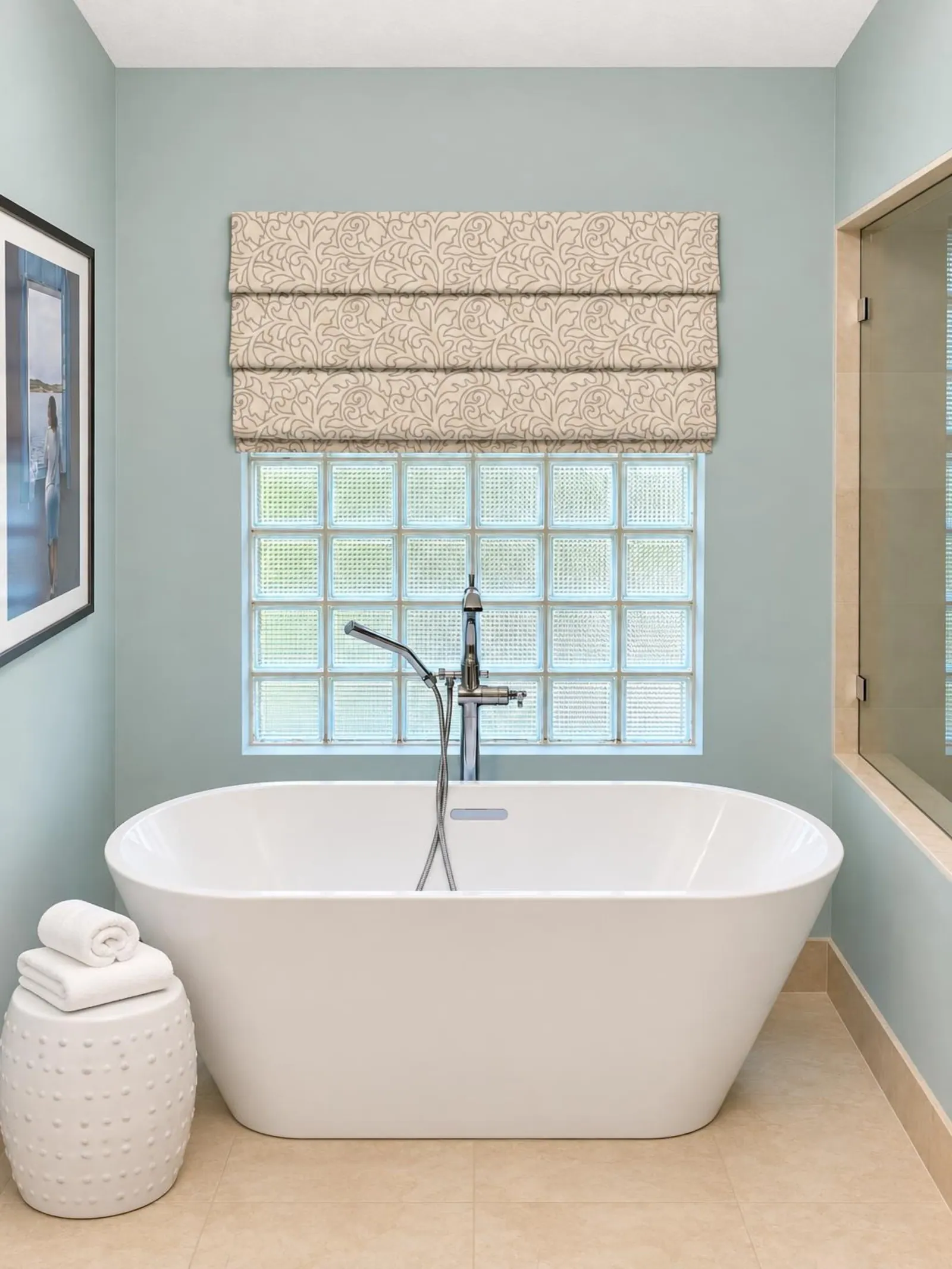 Weston Home, Primary bath by Kathryn Interiors