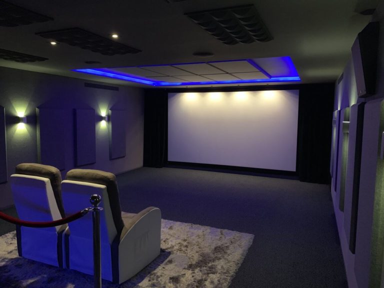 Big screen at home owned pro cinema