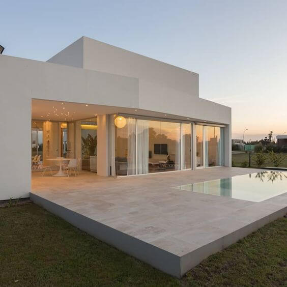 Beach house front in Colombia