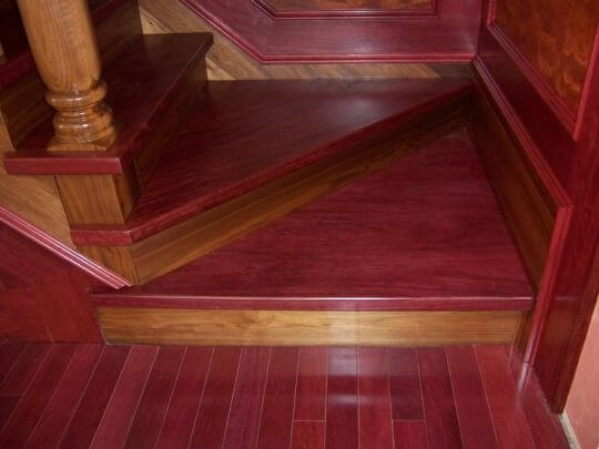 urpleheart wood stairs