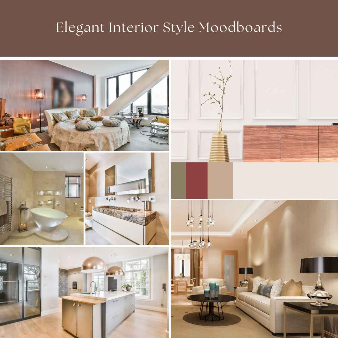 A refined and elegant color palette in a moodboard